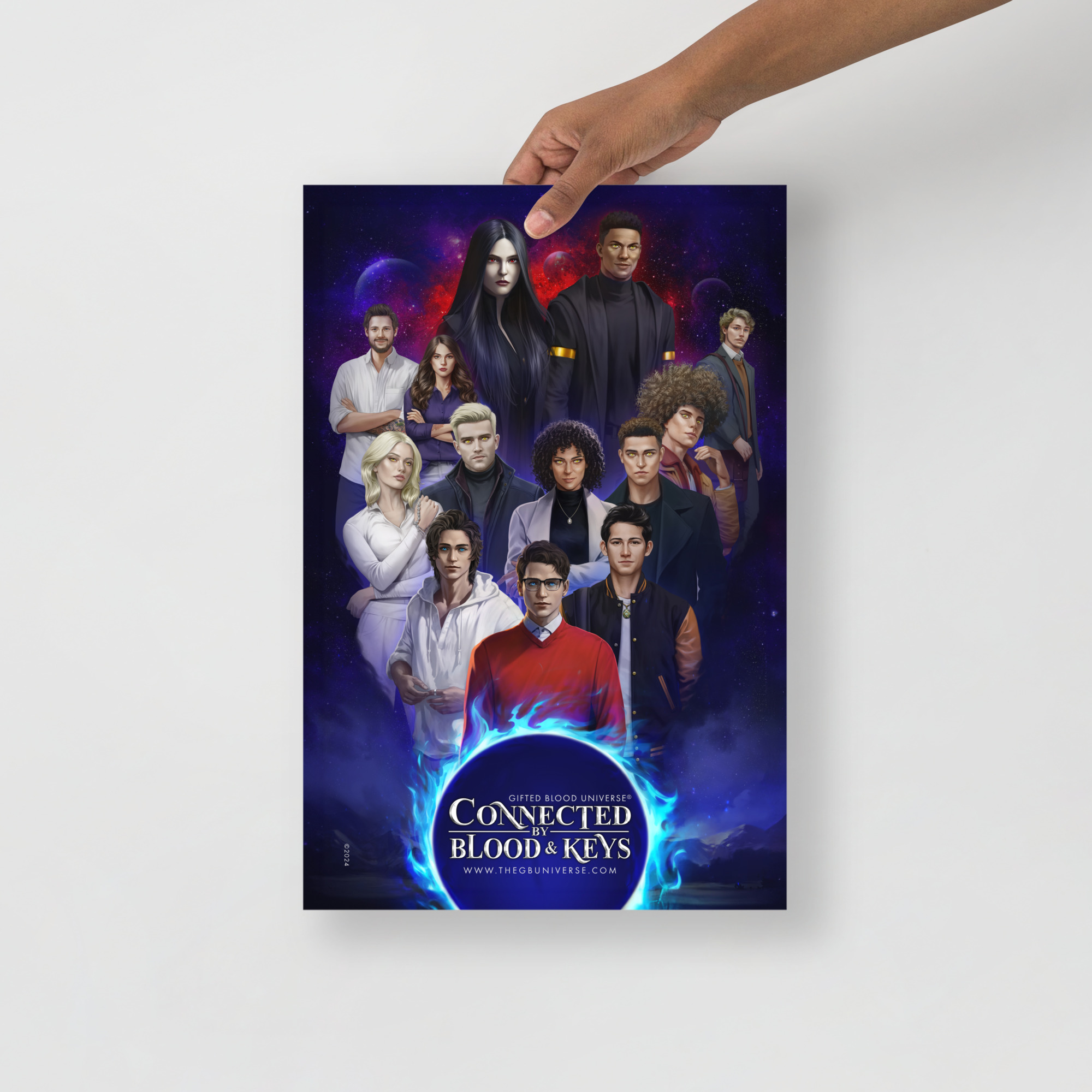 Gifted Blood Universe photo paper poster — 12x18 — Connected by Blood and Keys art print
