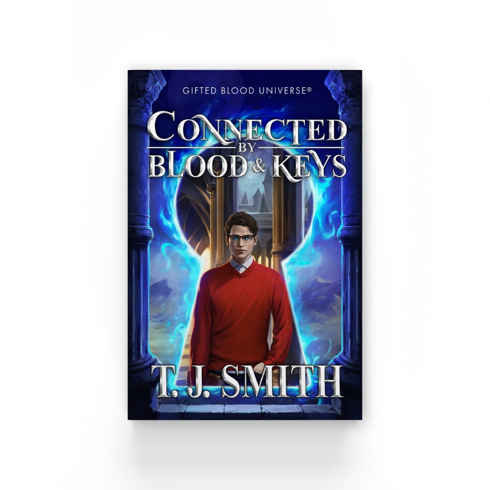 Connected by Blood and Keys hardcover — YA fantasy novel by T. J. Smith, Gifted Blood Universe Book One